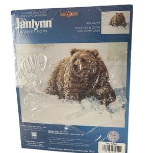 Janlynn Counted Cross Stitch Heavy Going Grizzly  cross stitch kit #023-0279
